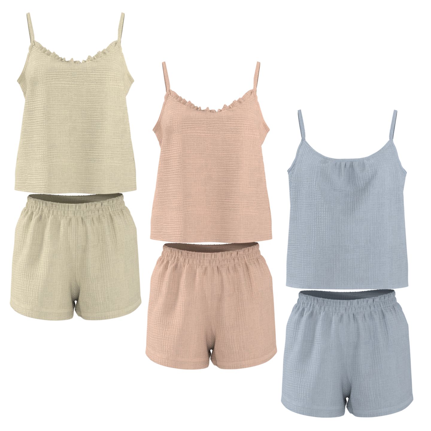 ESMARA® Damen-Musselin-Pyjama