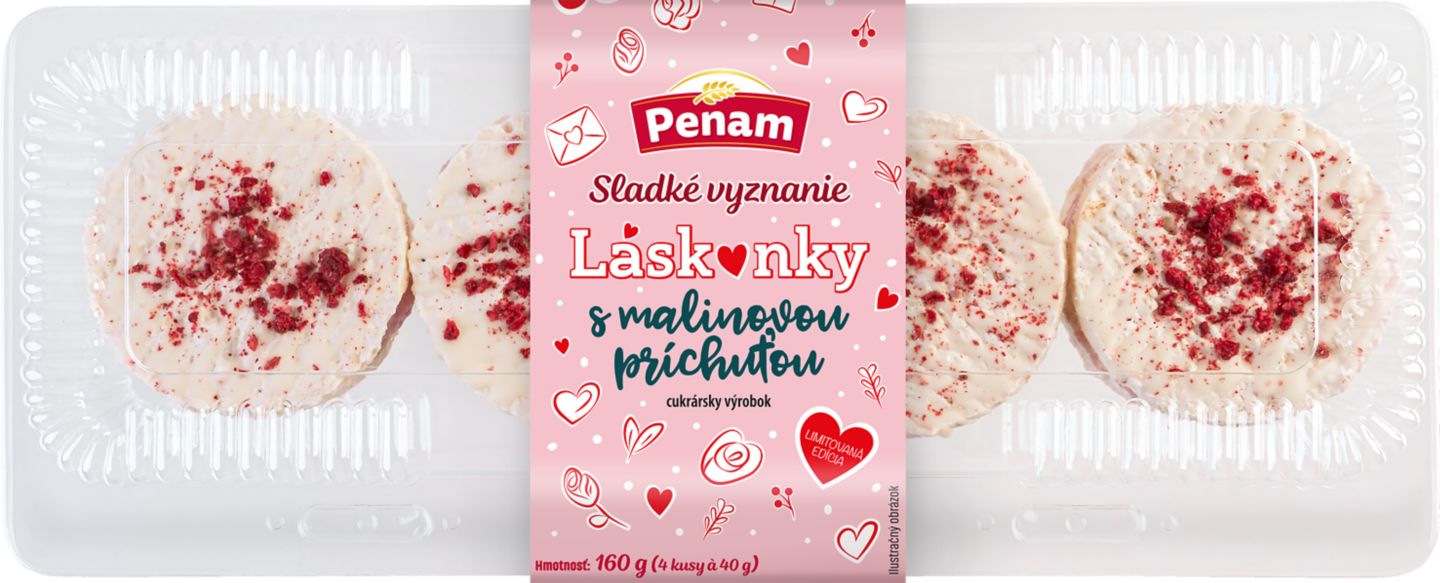 Laskonky s malinovou príchuťou