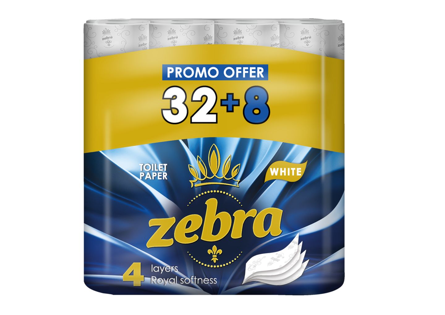 Изображение на ZEBRA Тоалетна хартия
четирипластова, 32+8бр.