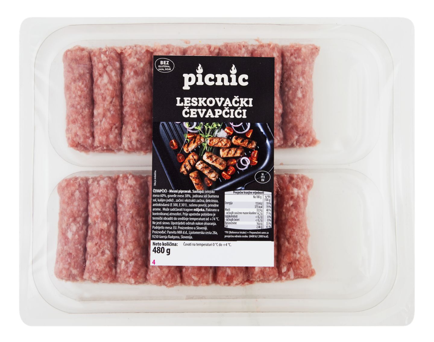 PICNIC Leskovački ćevapčići
MPC 30.7.2026=4,59€