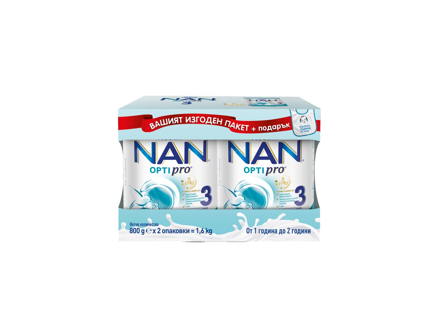 Изображение на NESTLE NAN 3 Адаптирано мляко
+ лигавник