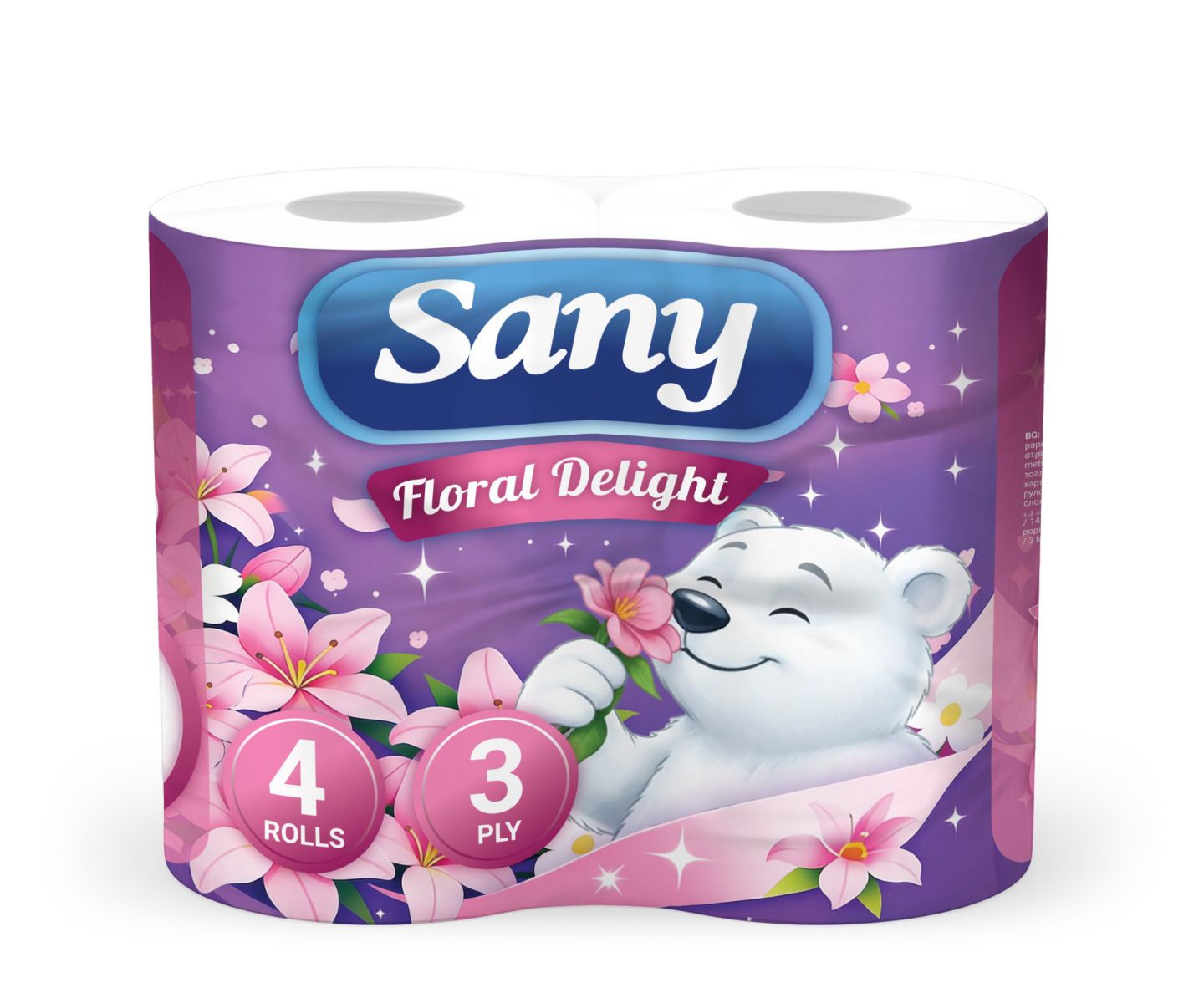 Изображение на SANY Тоалетна хартия трипластова
различни видове,  4 бр.