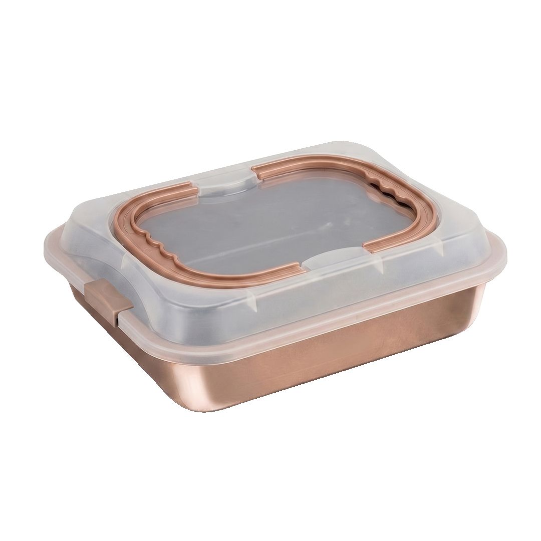 Изображение на BERLINGER HAUS Тава с капак Rose Gold
36,5 x 24,5 x 5,5 см