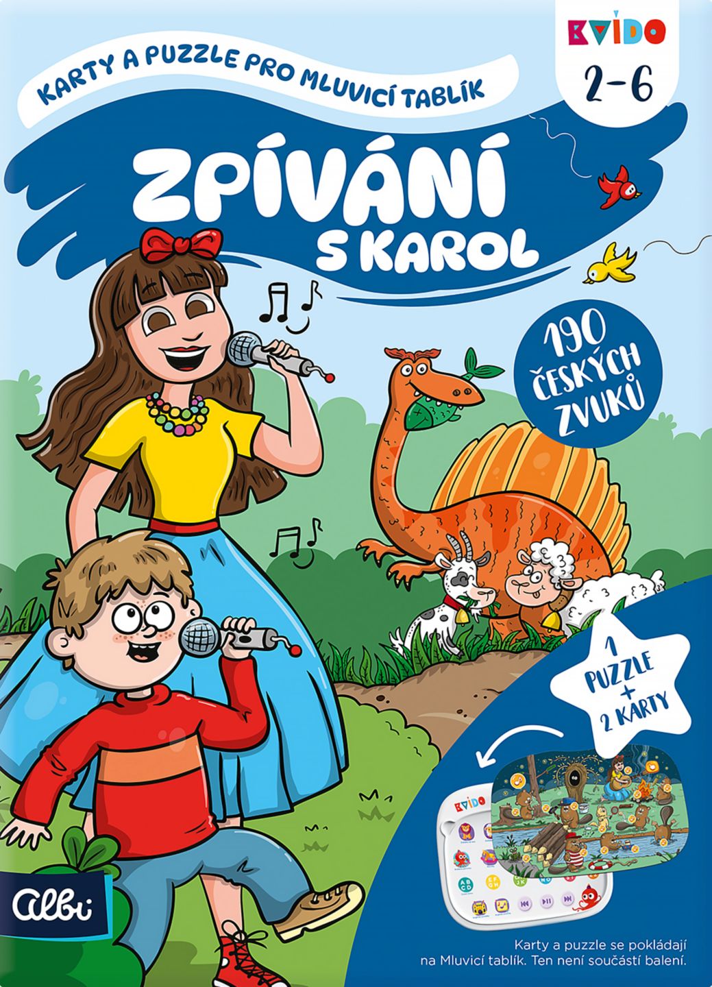 Albi Karty a puzzle pro mluvící
tablík - Zpívání s Karol