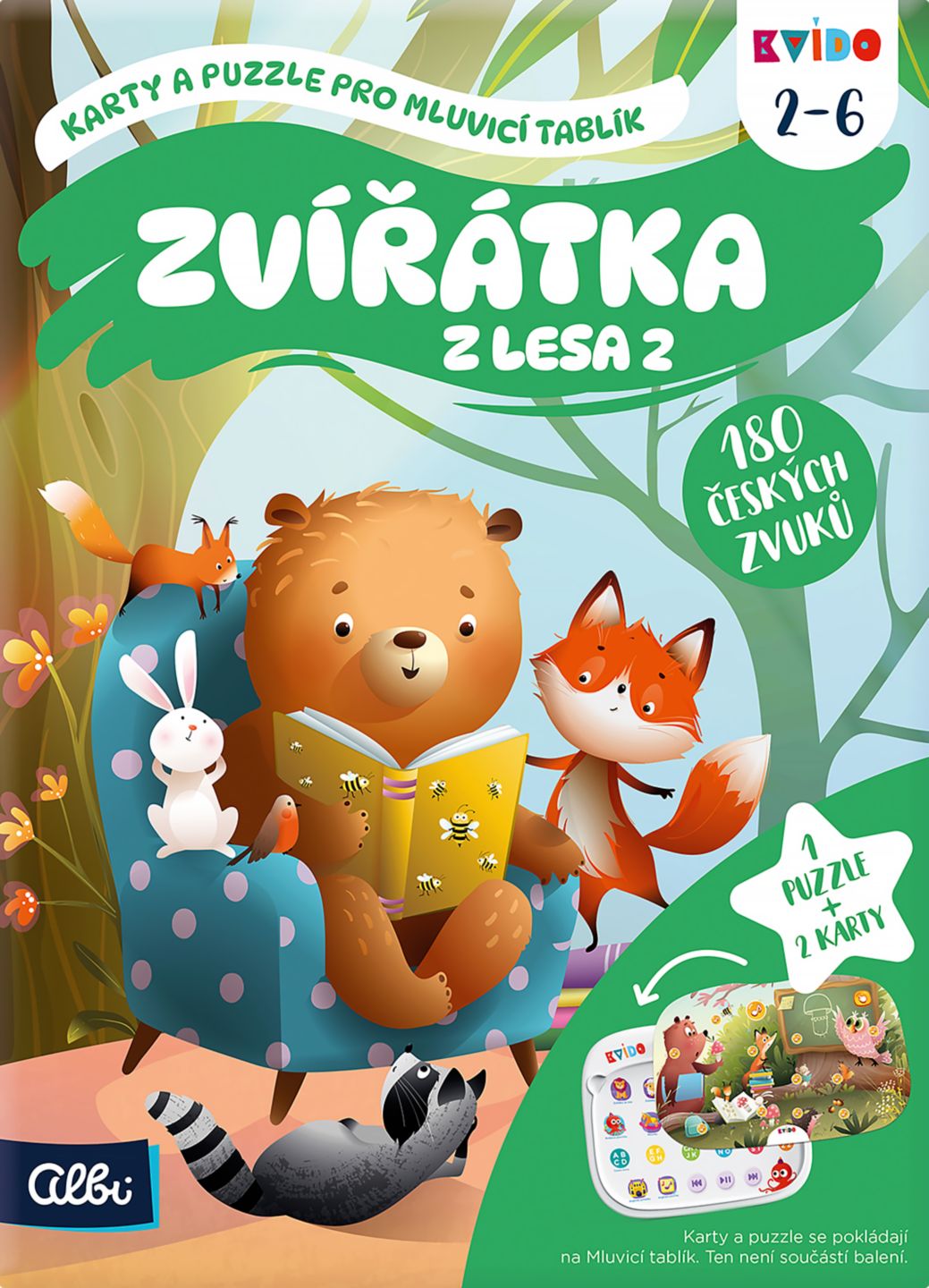 Albi Karty a puzzle pro mluvící
tablík - Lesní zvířátka