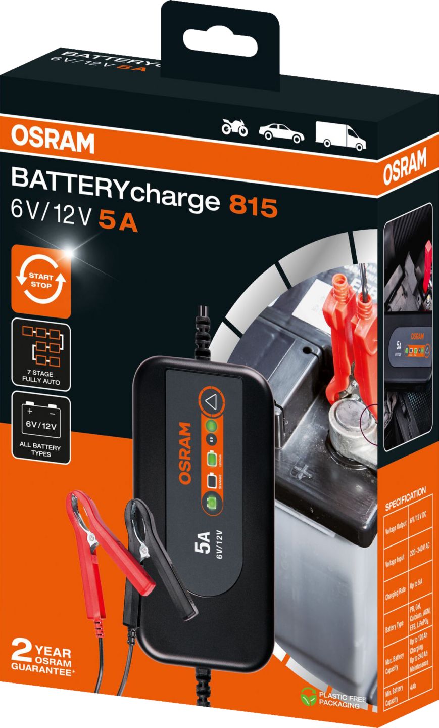 Изображение на OSRAM Зарядно за акумулатор
5 А
