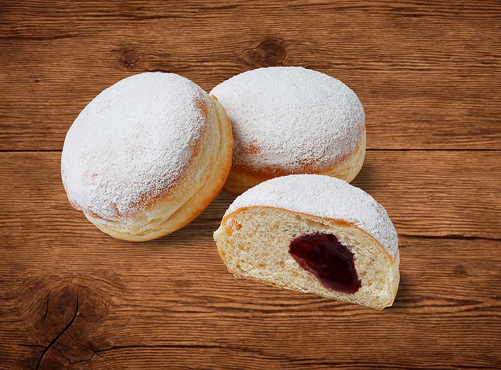 Pączek z nadzieniem wieloowocowym