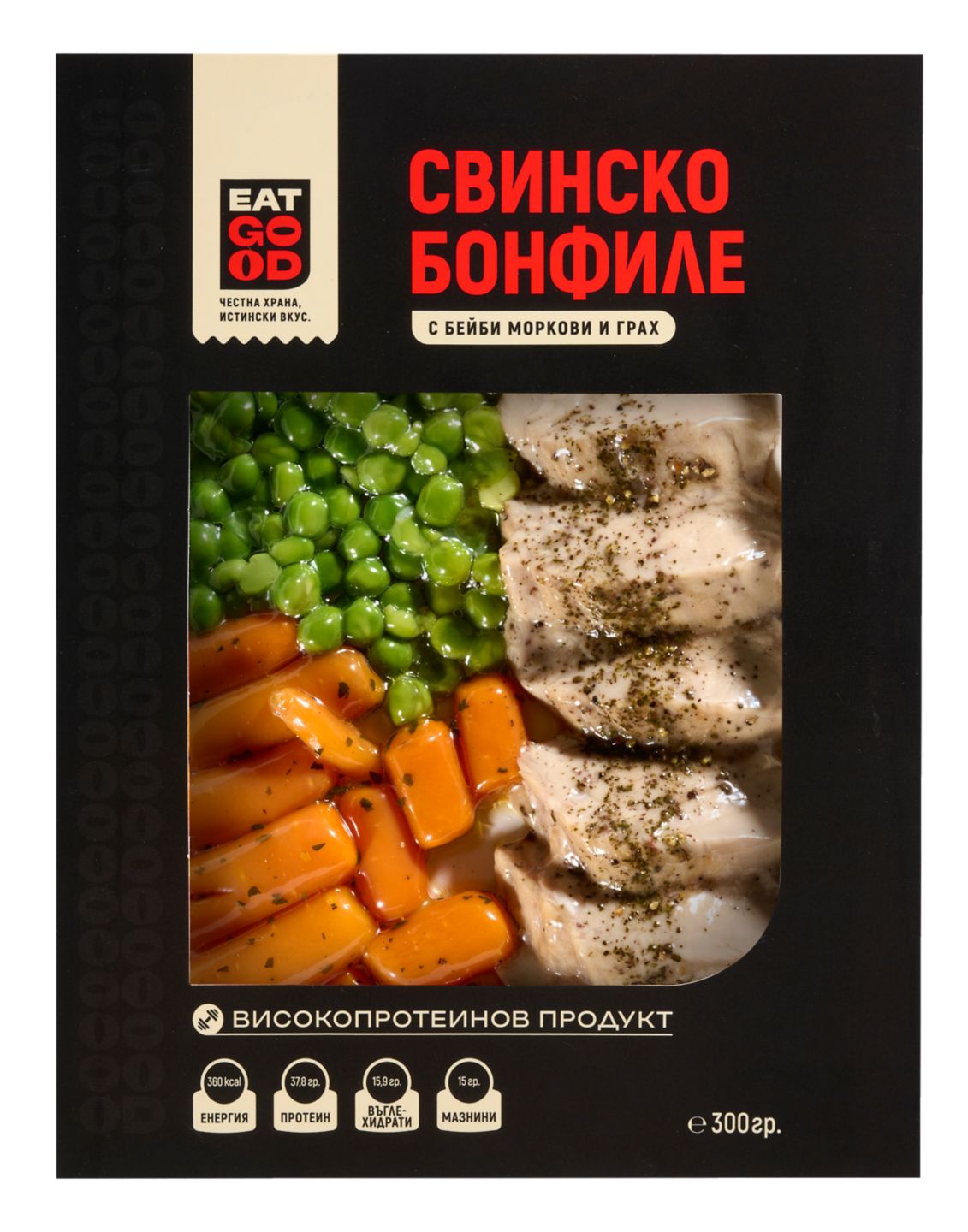 Изображение на EAT GOOD Свинско бонфиле
с моркови и грах