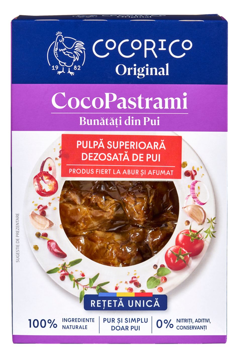 Изображение на Coco Rico Обезкостен пилешки бут
с кожа варено-пушен