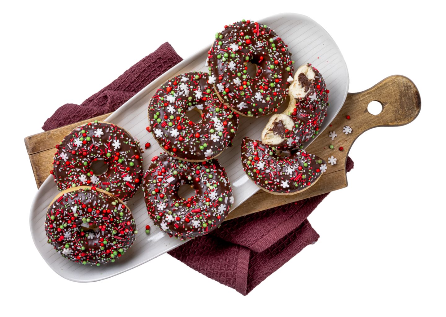 Donut vánoční s krémovou náplní