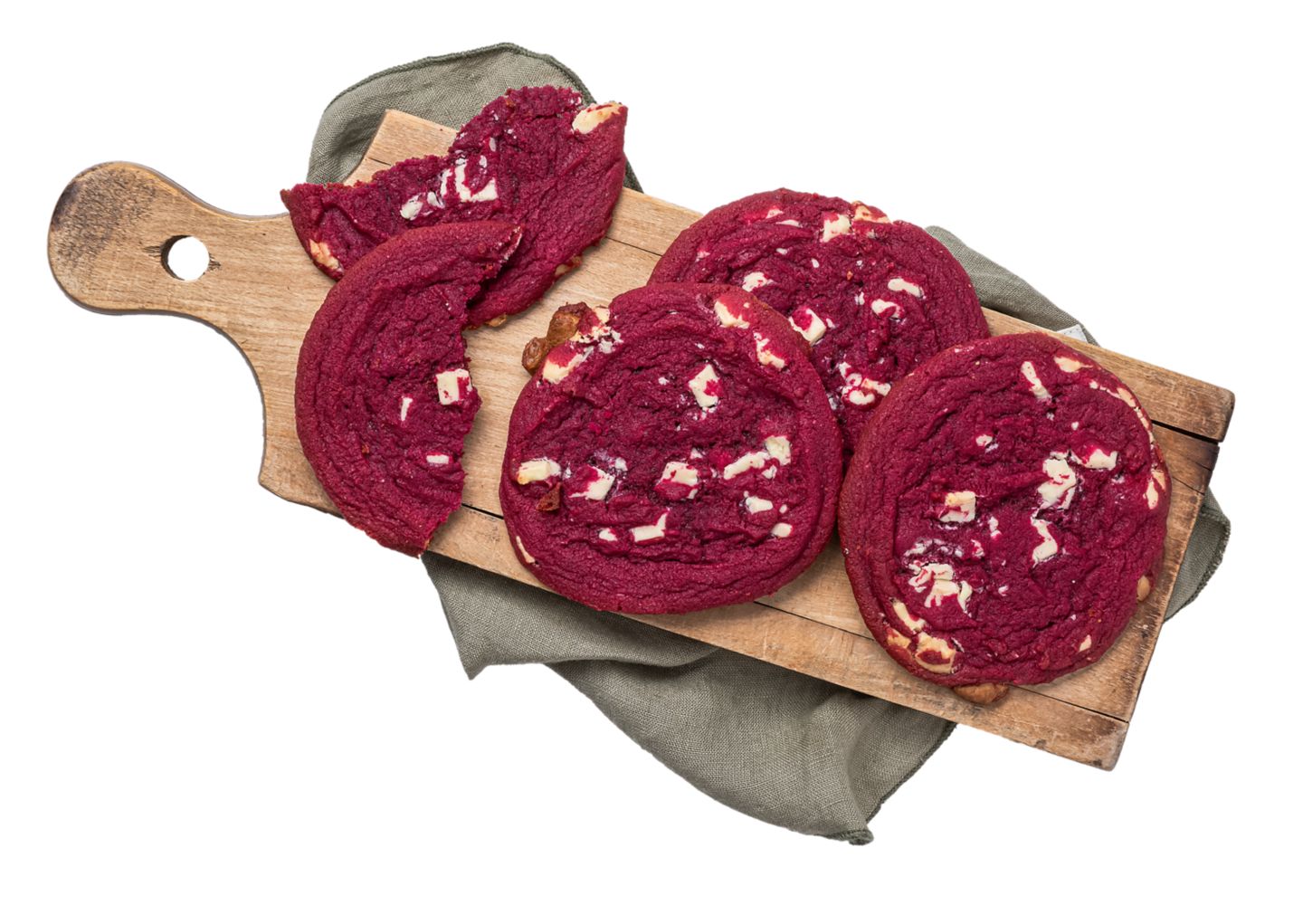 Cookie red velvet s bílou čokoládou
