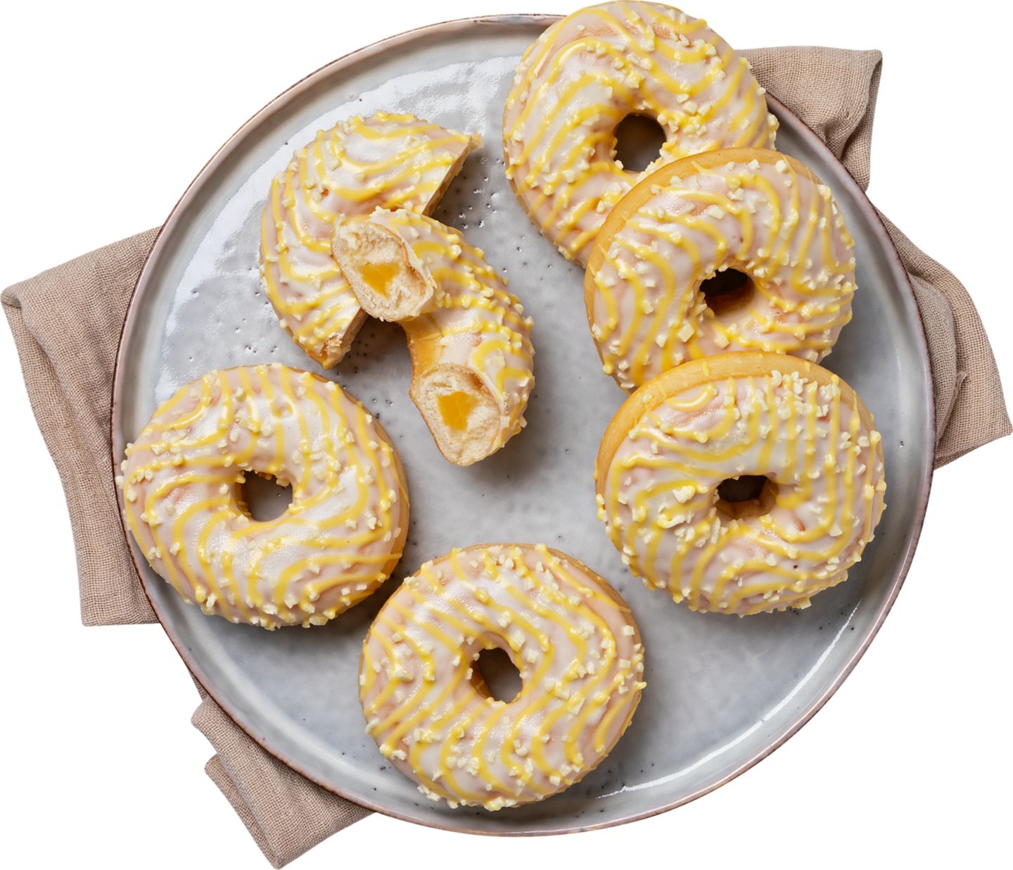 Donut s náplní citron cheesecake