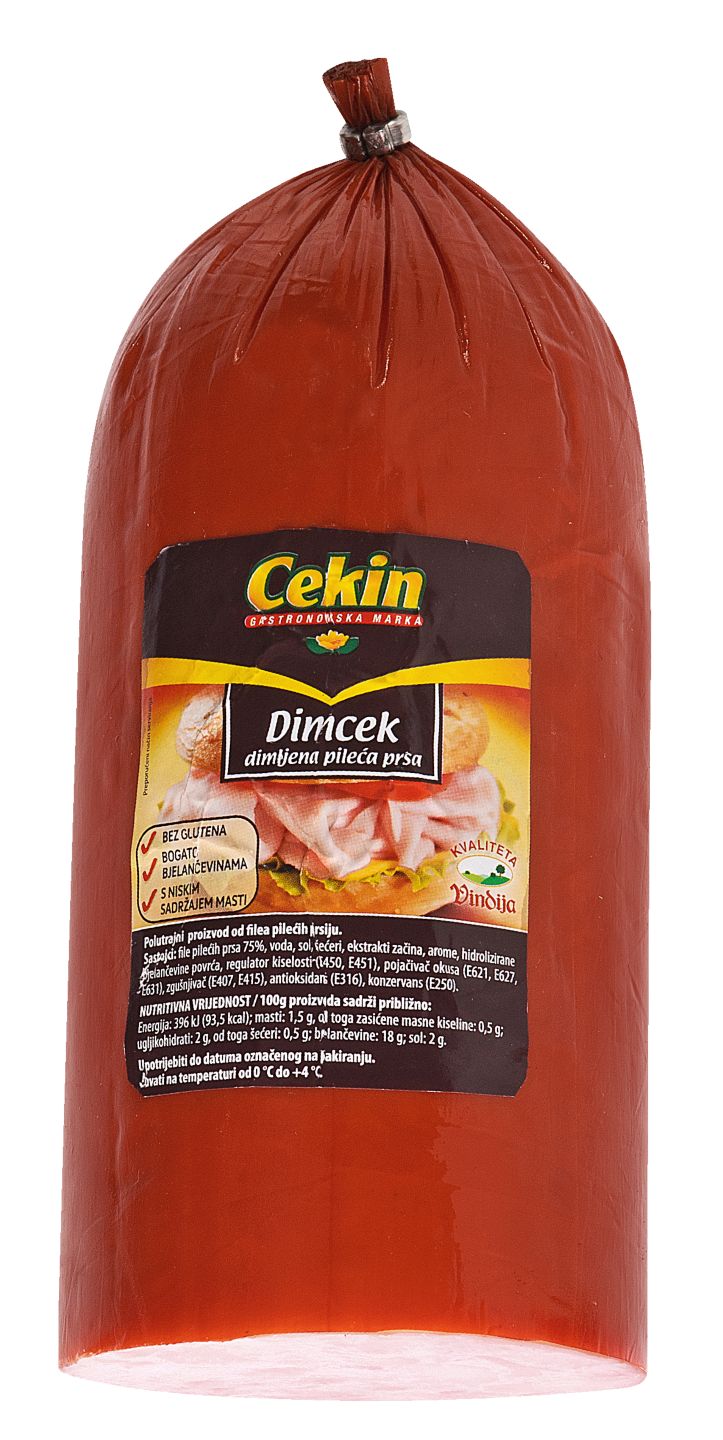Cekin Dimljena pileća prsa Dimcek
MPC 2.5.2025=10,9€