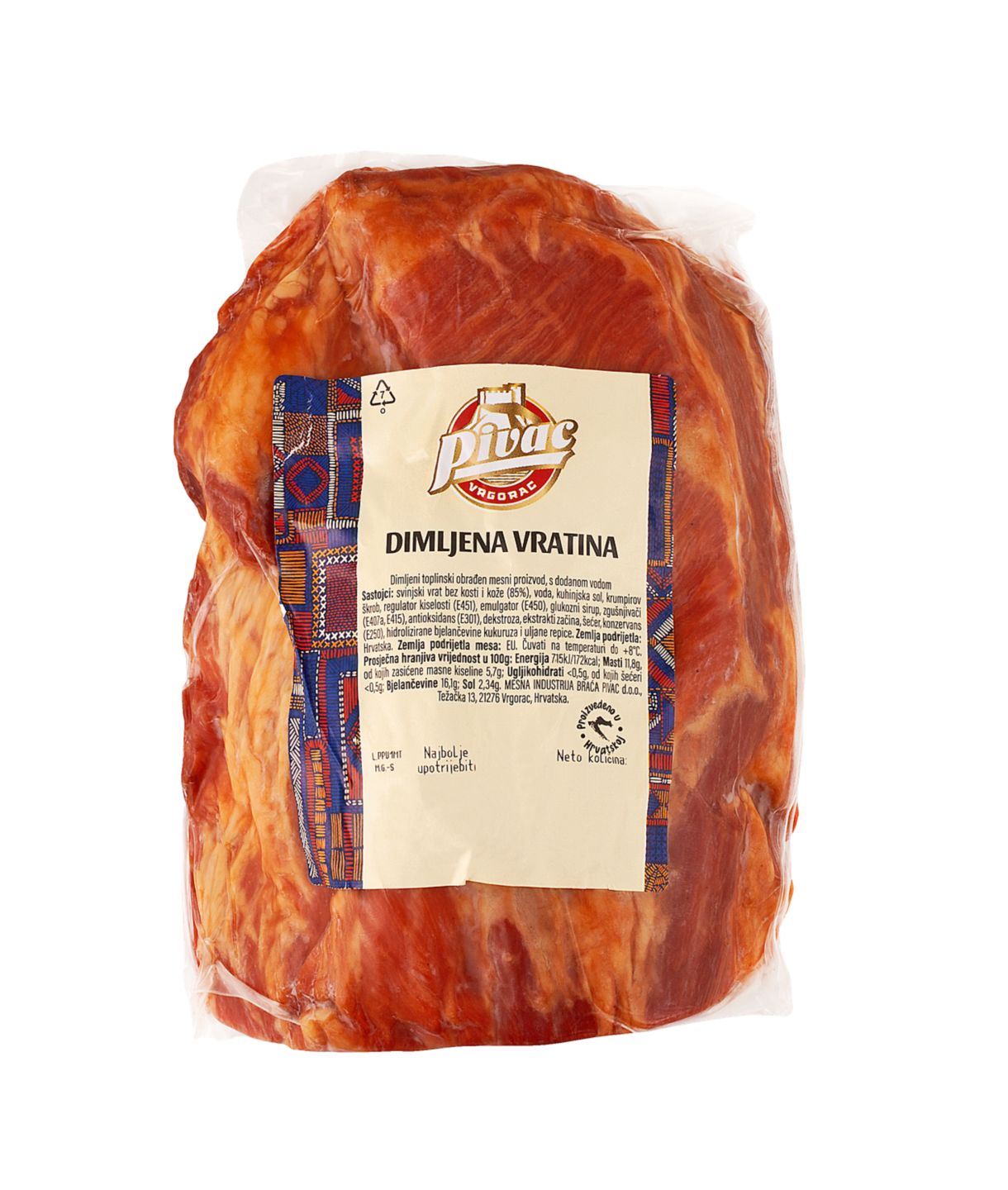 Pivac Dimljena vratina bez kosti
MPC 2.5.2025=9,79€