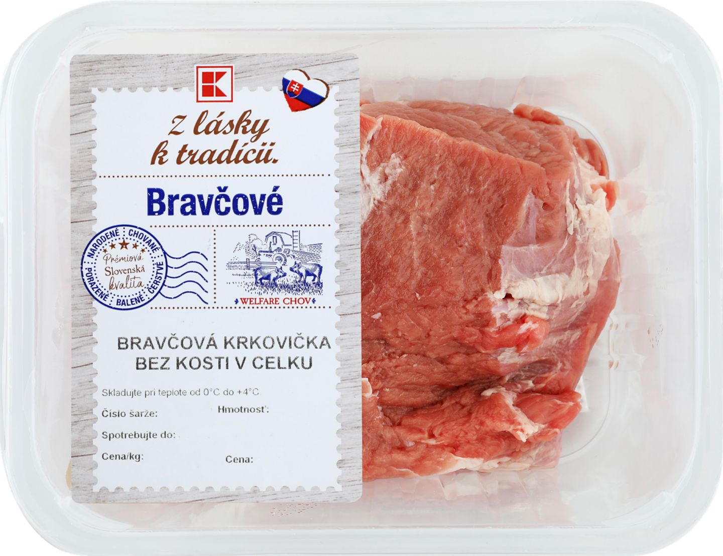 Z lásky k tradícií Bravčová krkovička
bez kosti, v celku