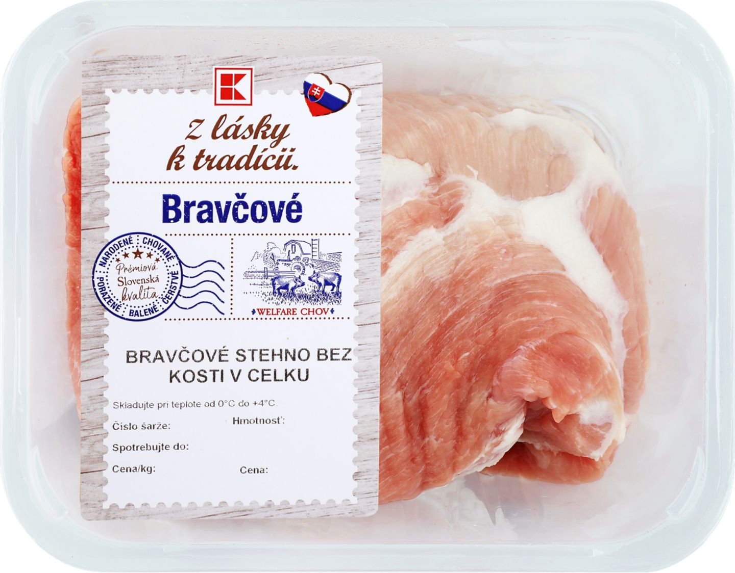 Z lásky k tradícií Bravčové stehno
bez kosti, v celku