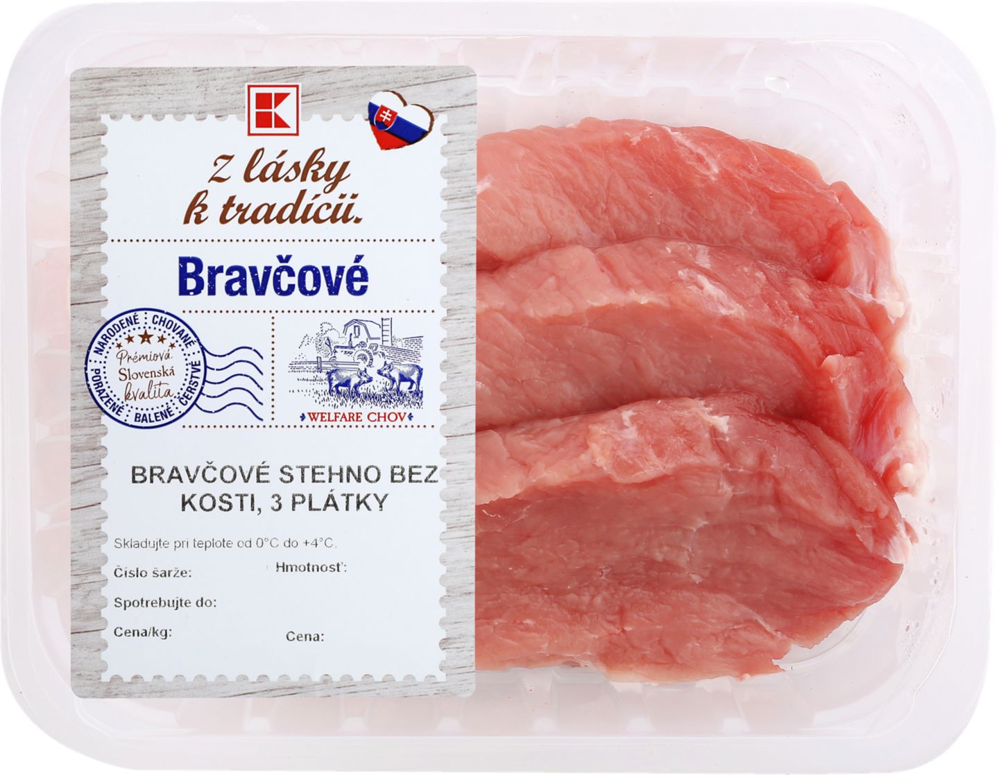Z lásky k tradícií Bravčové stehno
plátky 3 kusy alebo 5 kusov