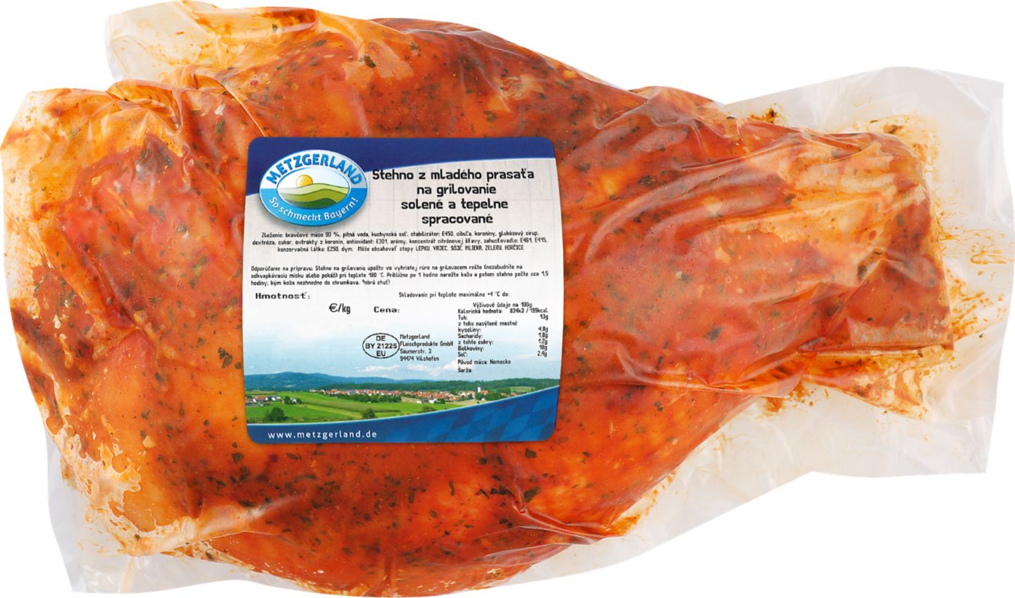Údené stehno z prasiatka marinované
na grilovanie