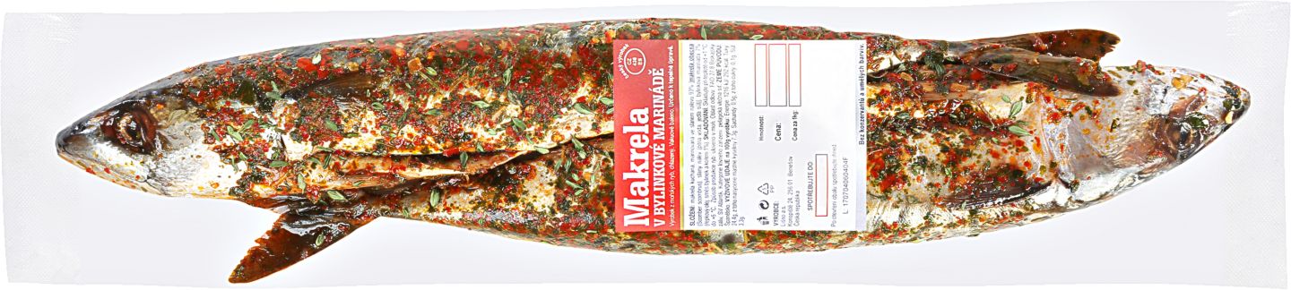 Líšno Makrela v marinádě
(Scomber scombrus)