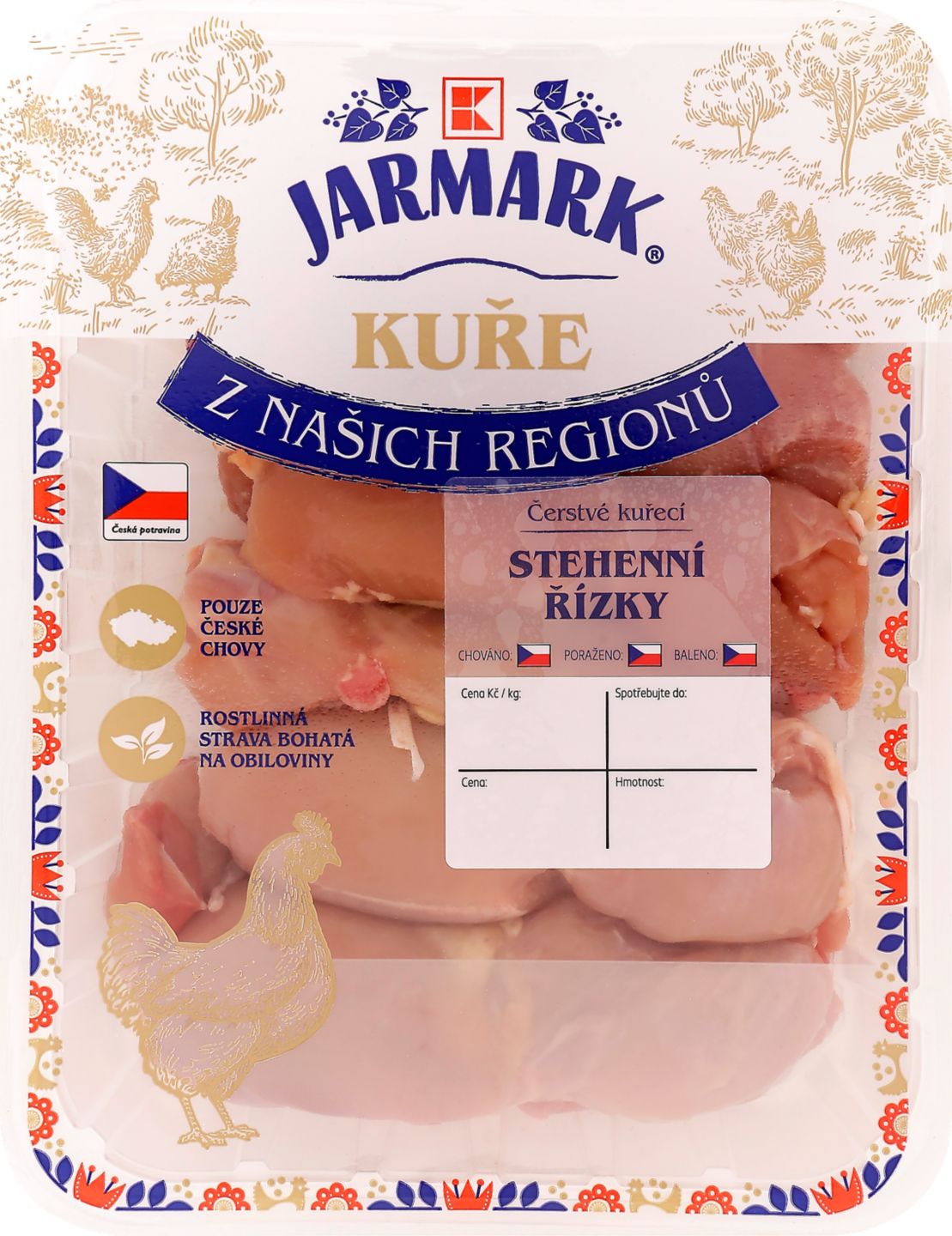 K-Jarmark Kuřecí řízky
stehenní bez kůže