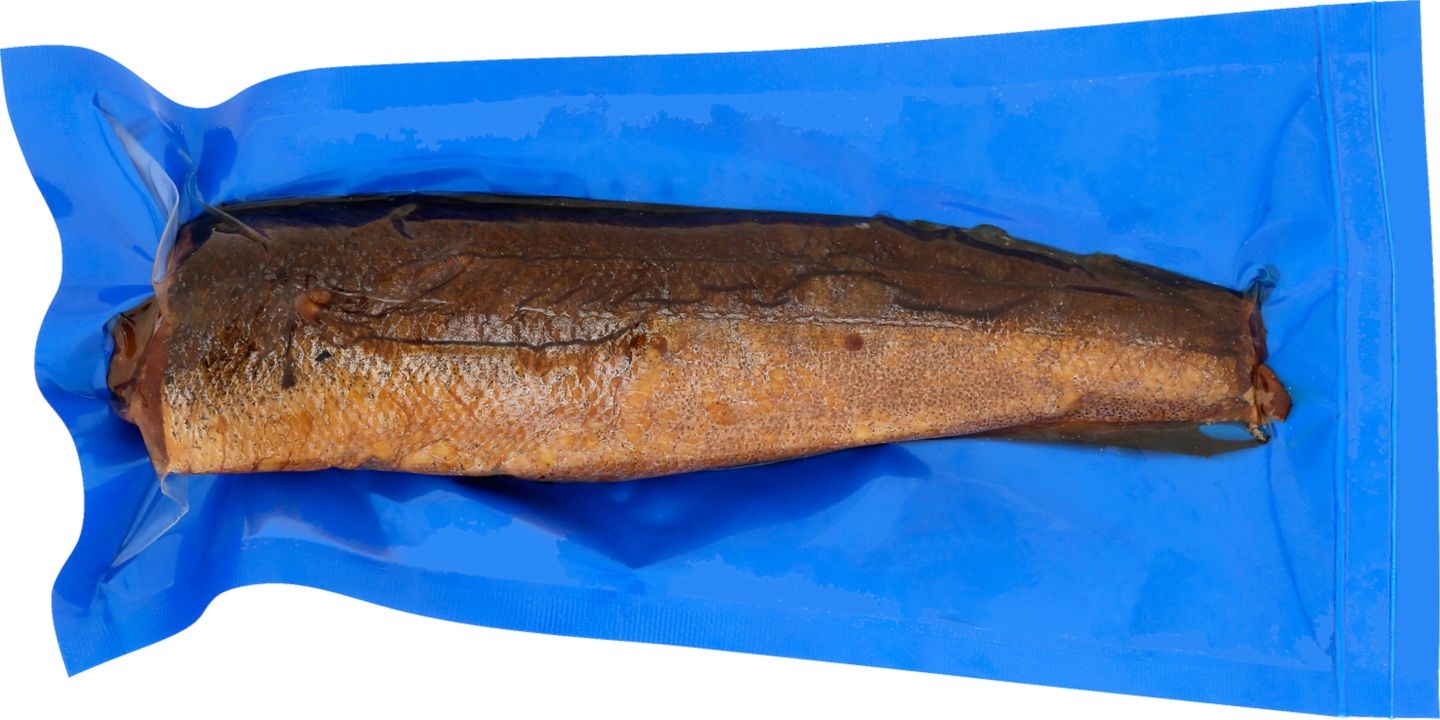 Hejk uzený (Merluccius hubbsi)
baleno v ochranné atmosféře