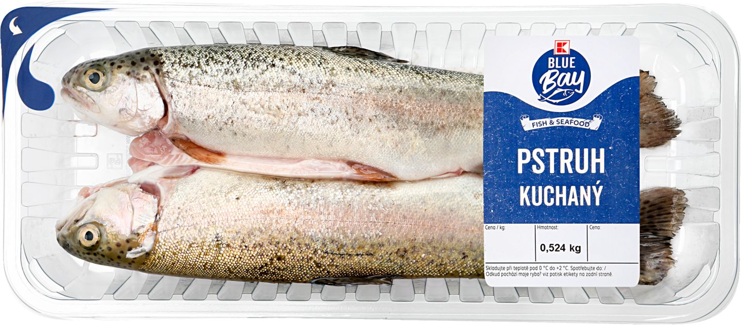 K-Blue Bay Pstruh duhový
celý, kuchaný