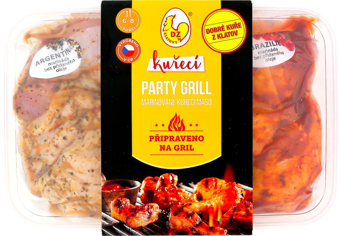 Drůbežářský závod Klatovy Kuřecí Party Grill
Marinovaná stehna