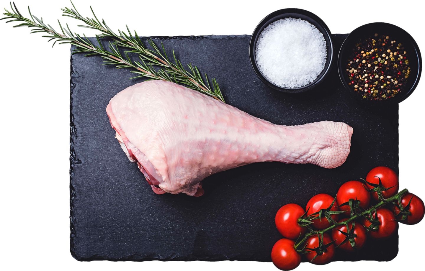 Krůtí spodní stehno s kostí a kůží