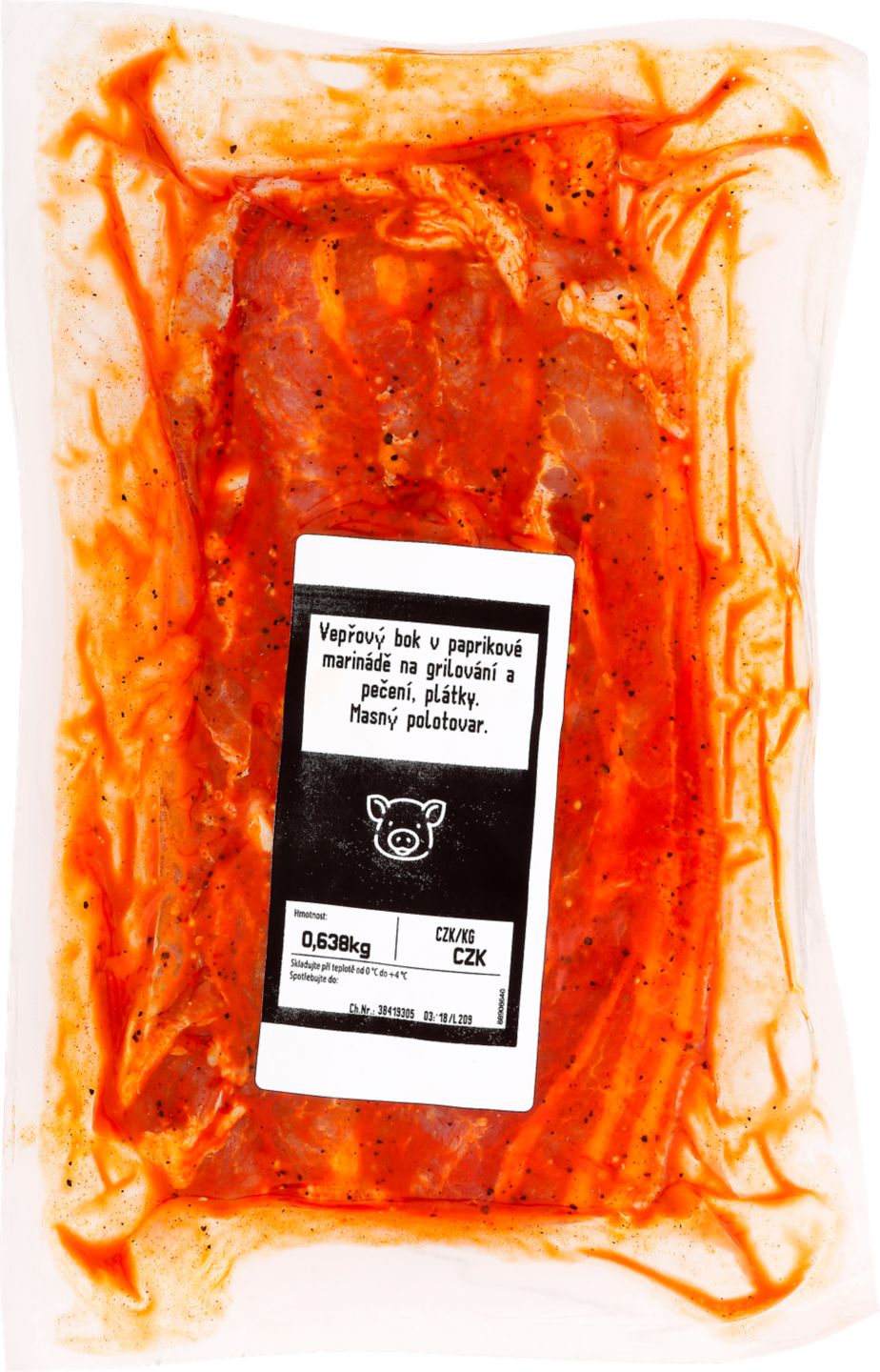 Marinovaný vepřový bok paprika