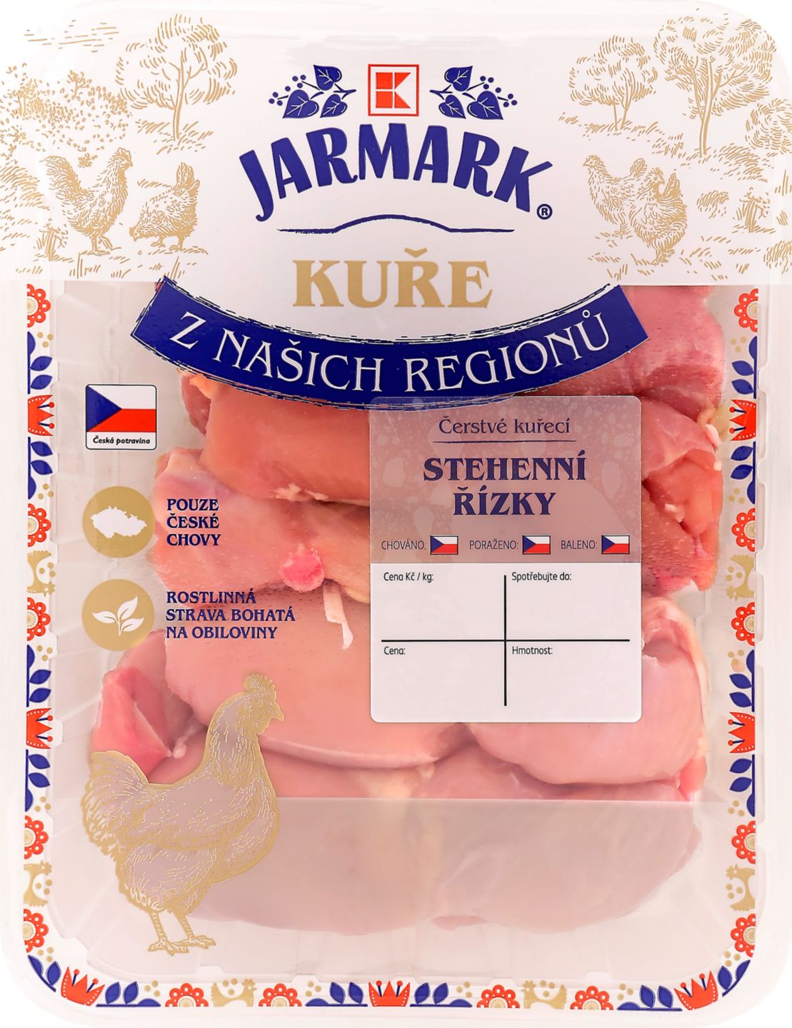 K-Jarmark Kuřecí řízky
stehenní bez kůže
