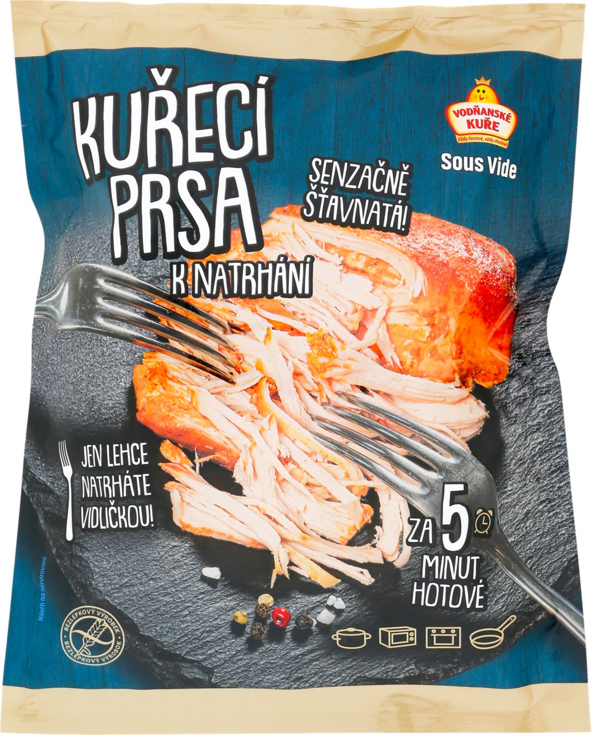 Vodňanské kuře Kuřecí prsa k natrhání