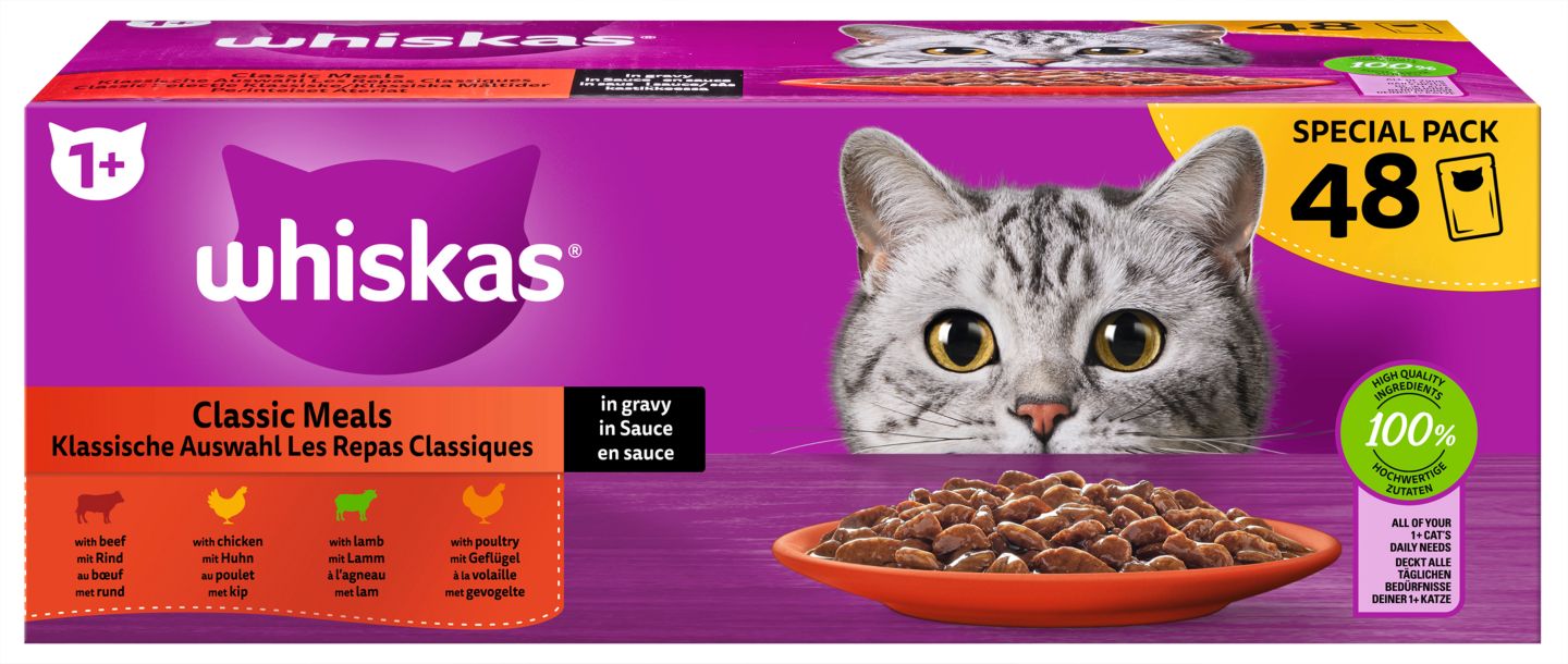 WHISKAS oder SHEBA Katzennahrung