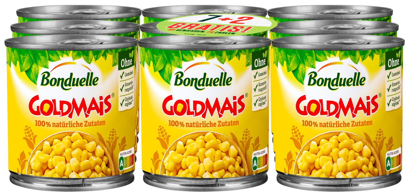 BONDUELLE Goldmais oder Erbsen & Möhrchen