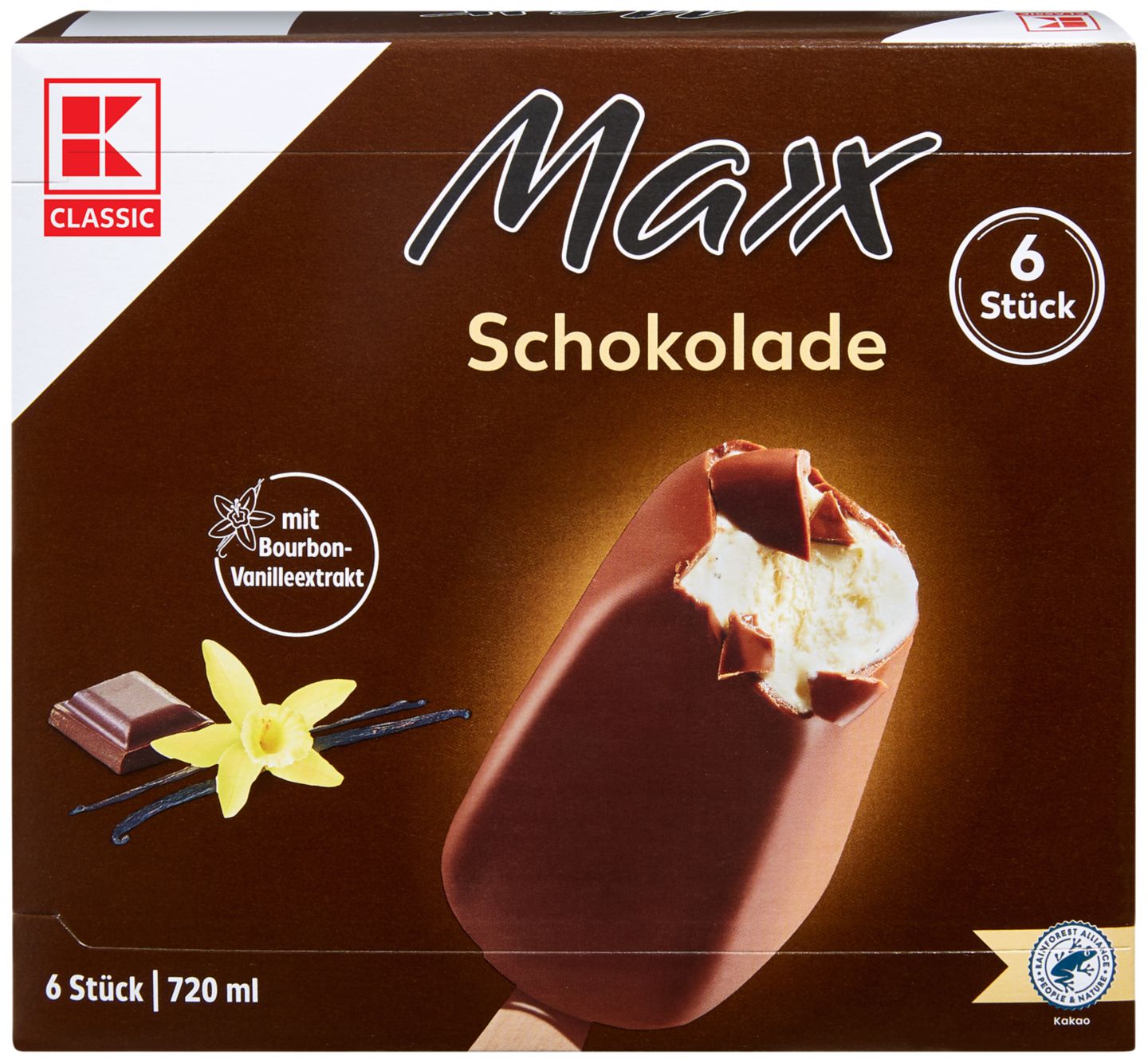 K-CLASSIC Maxx zmrzlina
s vanilkovou příchutí