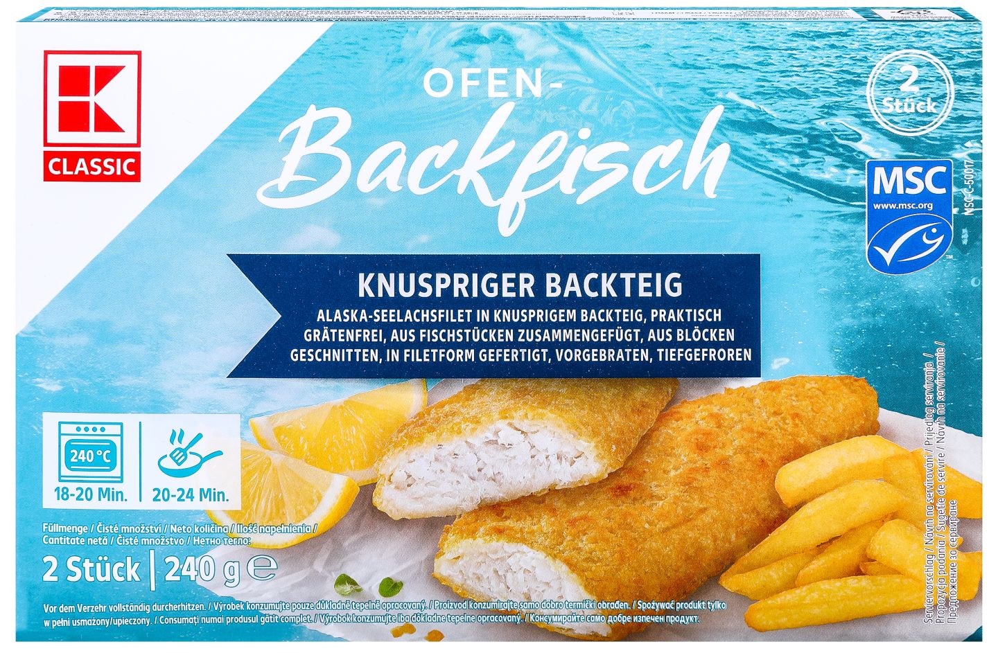 K-CLASSIC Smažená ryba
v těstíčku