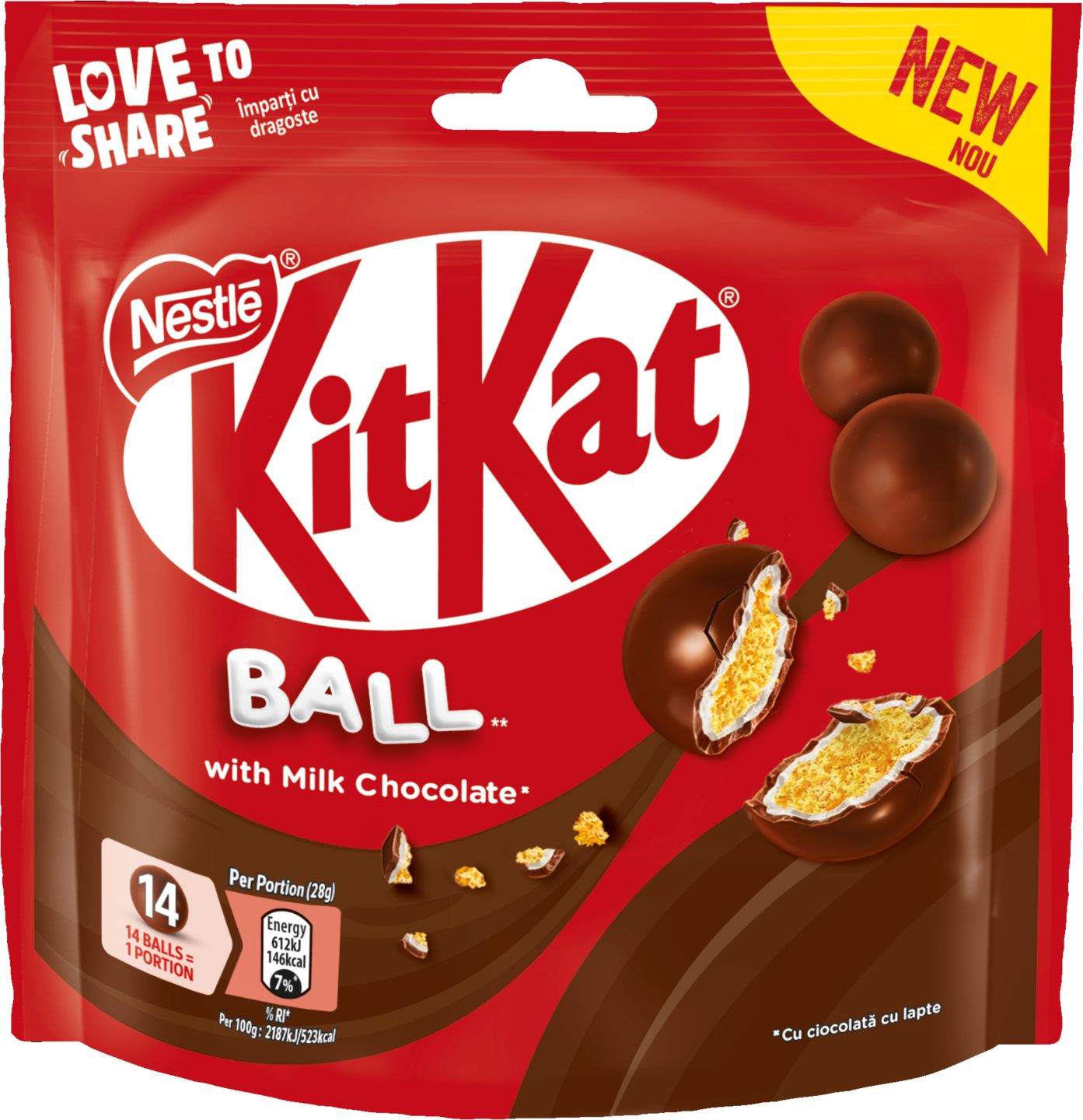 Изображение на KitKat Ball/Smarties/Nesquik Топчета с шоколад, дражета
или минивафли