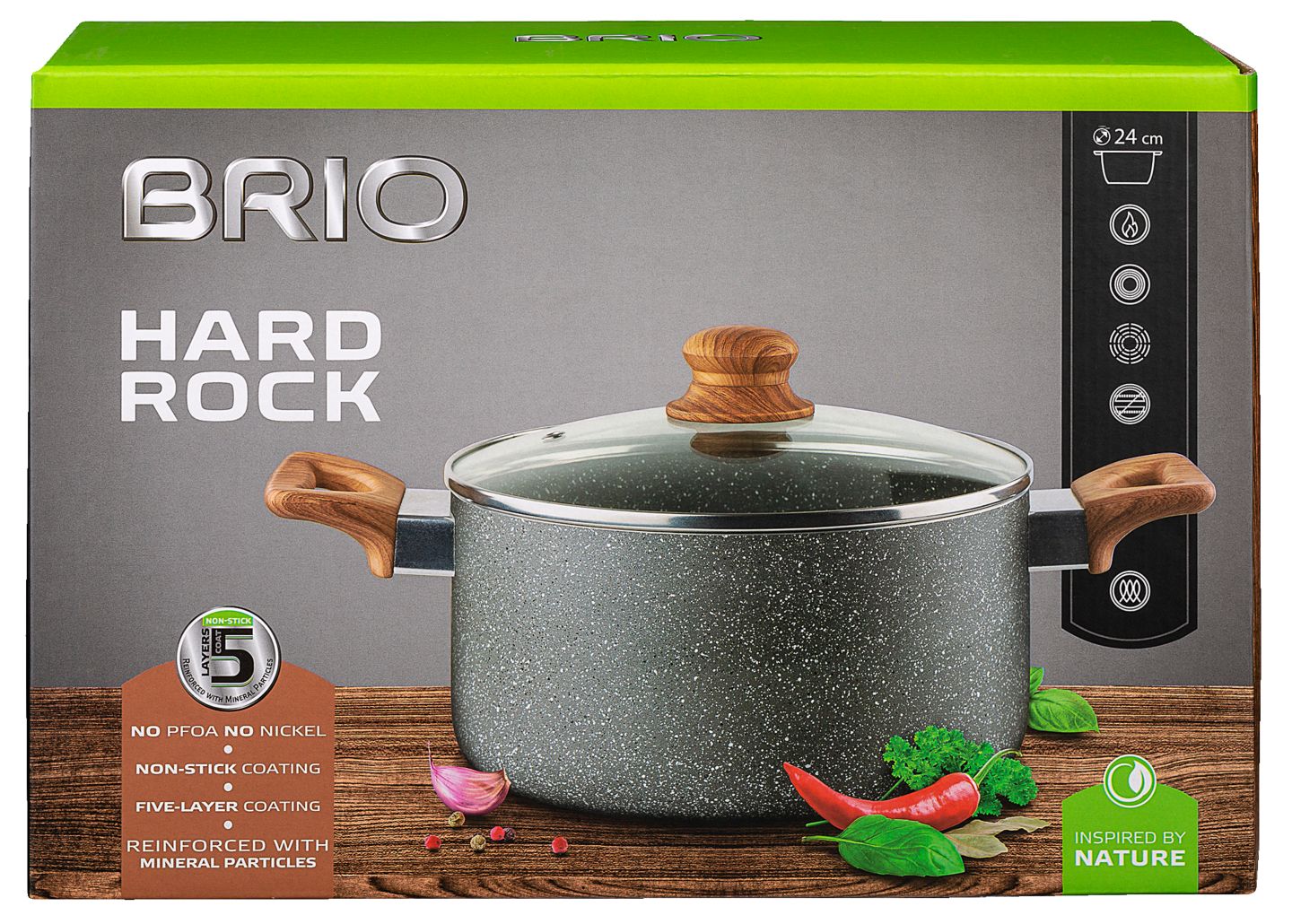 Изображение на BRIO Тенджера Hard Rock
Ø24 см