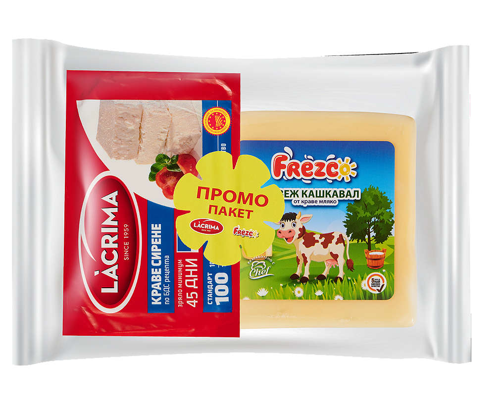 Изображение за продукта LACRIMA + FREZCO Сирене и Кашкавал от краве мляко