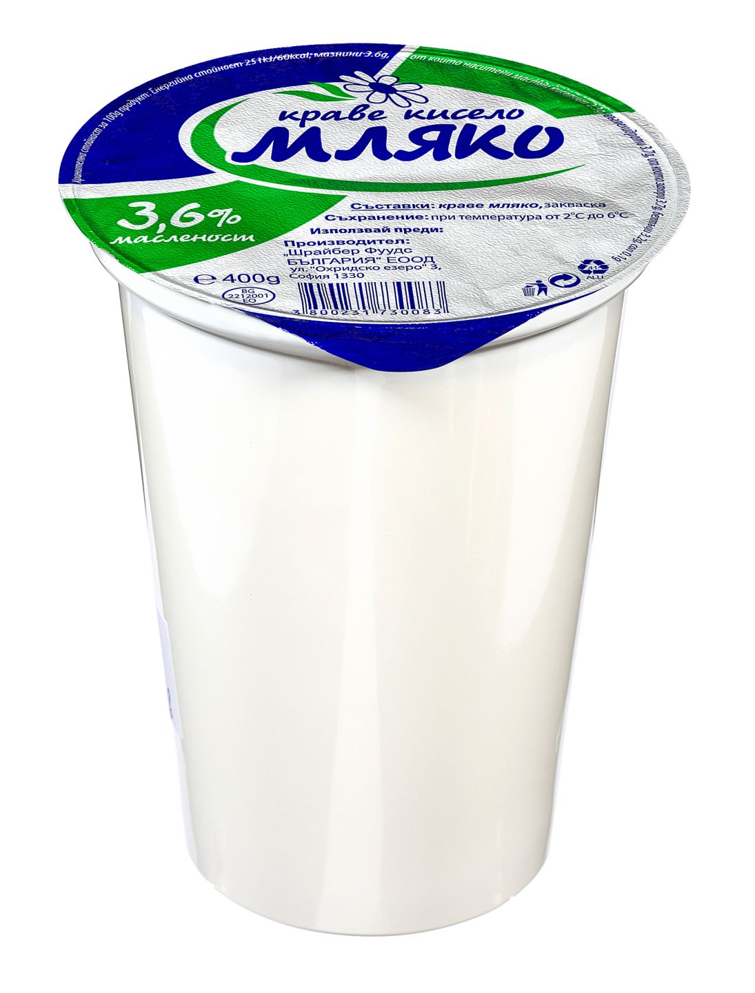 Изображение на Кисело мляко 3,6% масленост