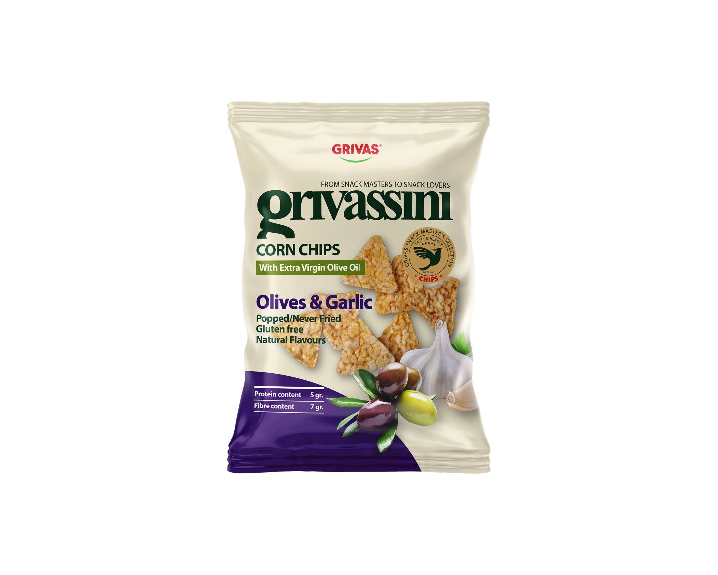 Изображение на Grivassini Царевичен чипс
маслини&чесън