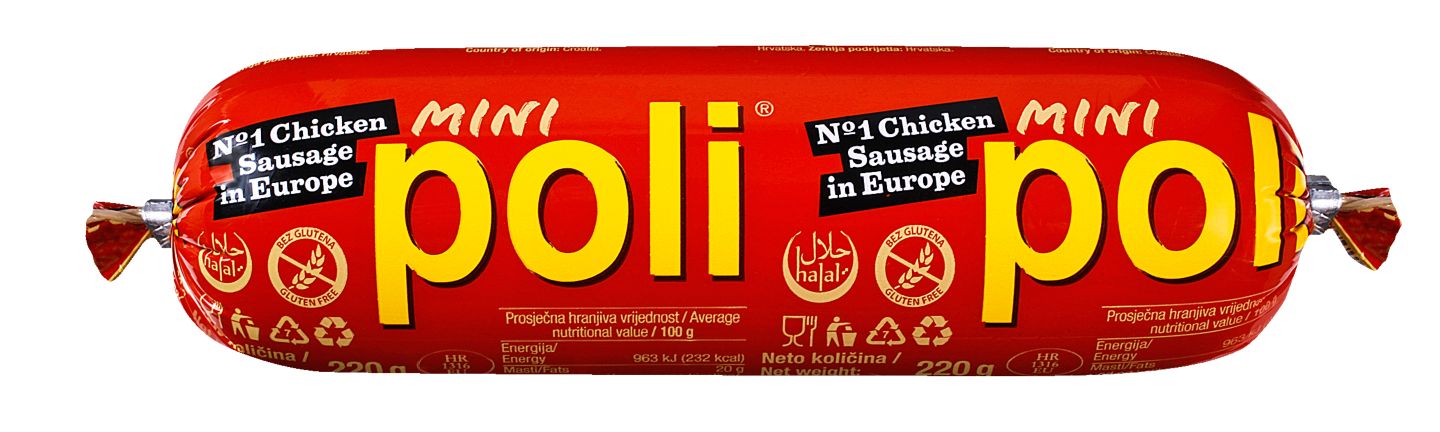 Poli Pileća kobasica Poli mini
MPC 2.5.2025=1,79€