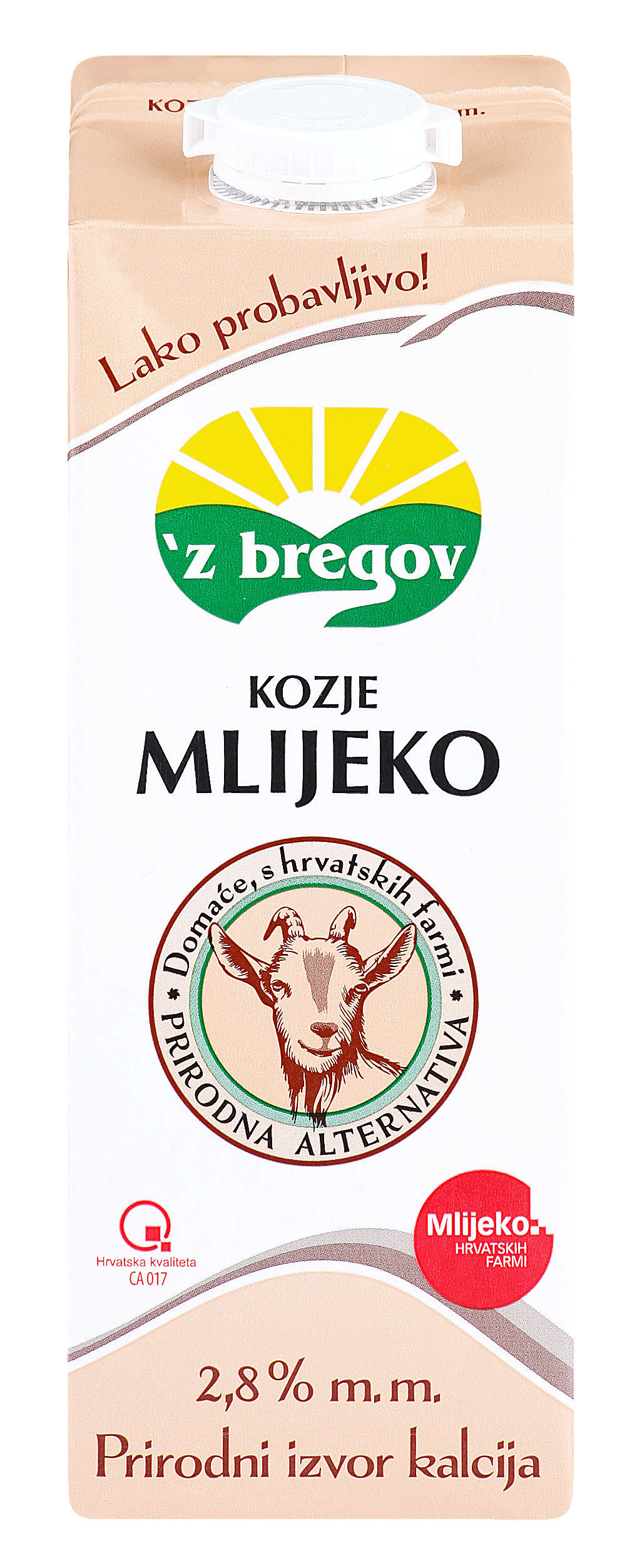 Fotografija ponude `Z bregov Kozje trajno mlijeko, 2,8%