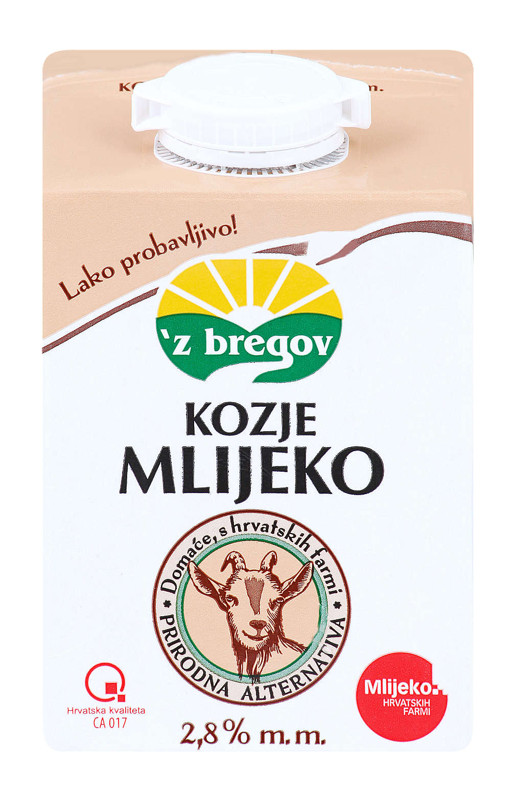 Fotografija ponude Z bregov Kozje mlijeko, 2,8 %m.m.