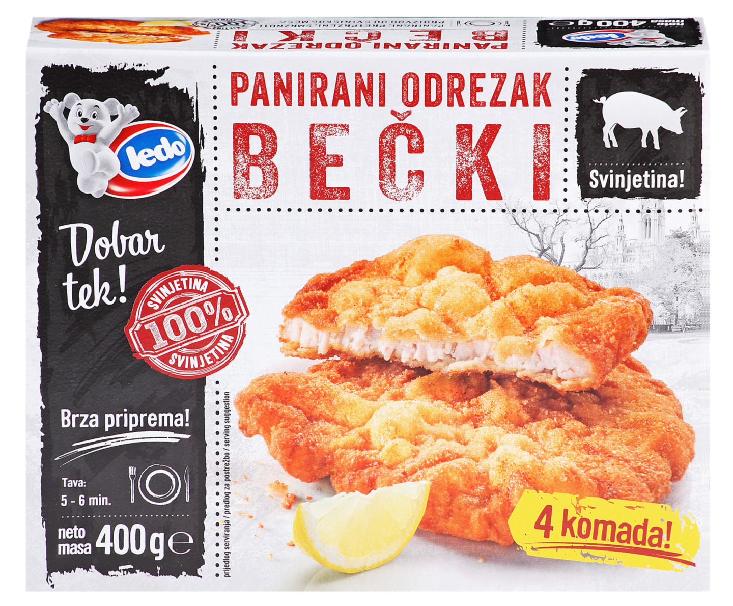 Ledo Bečki ili zagrebački odrezak
MPC 2.5.2025=7,25€