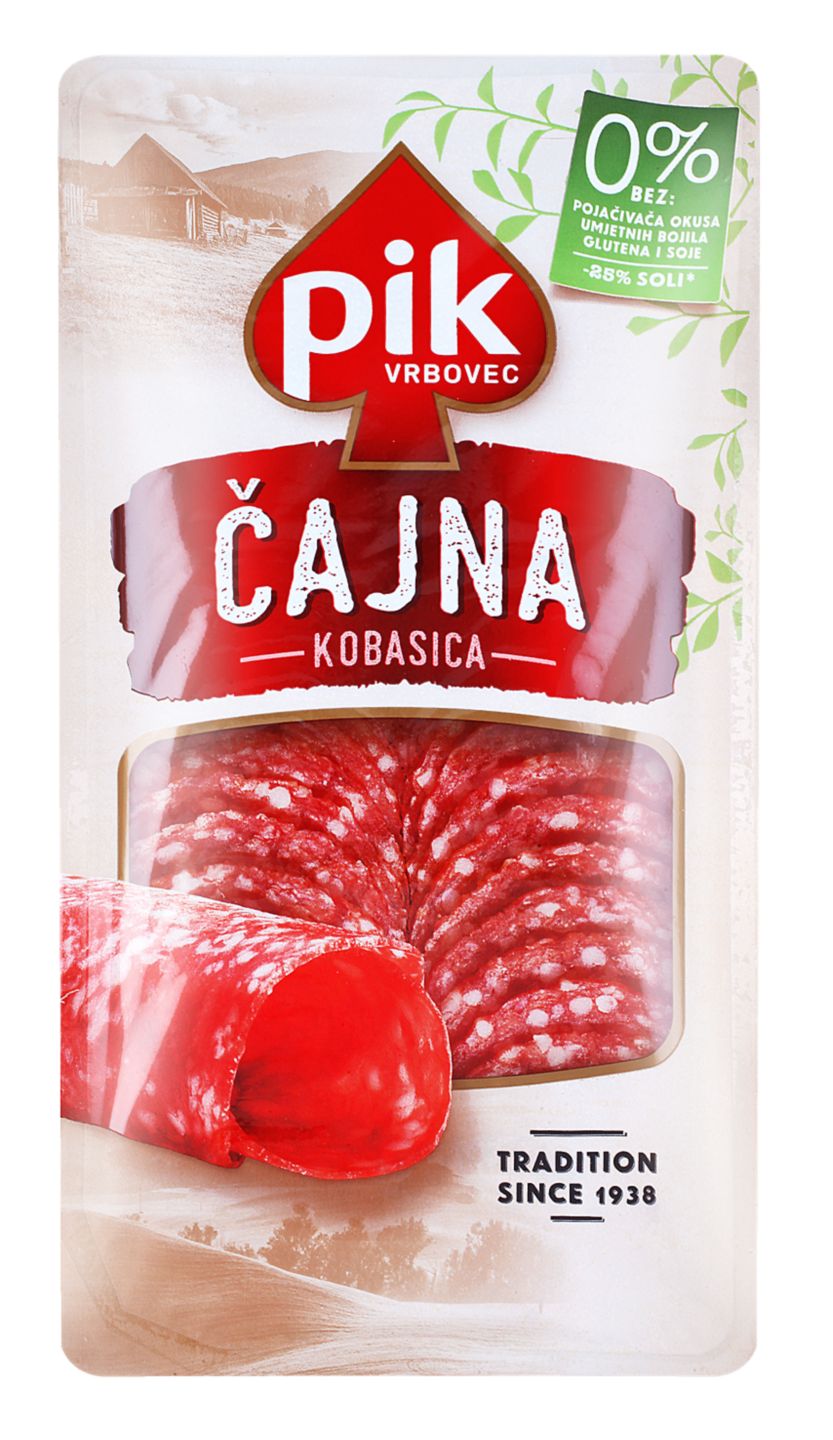 PIK Čajna kobasica, narezak
MPC 2.5.2025=2,65€
