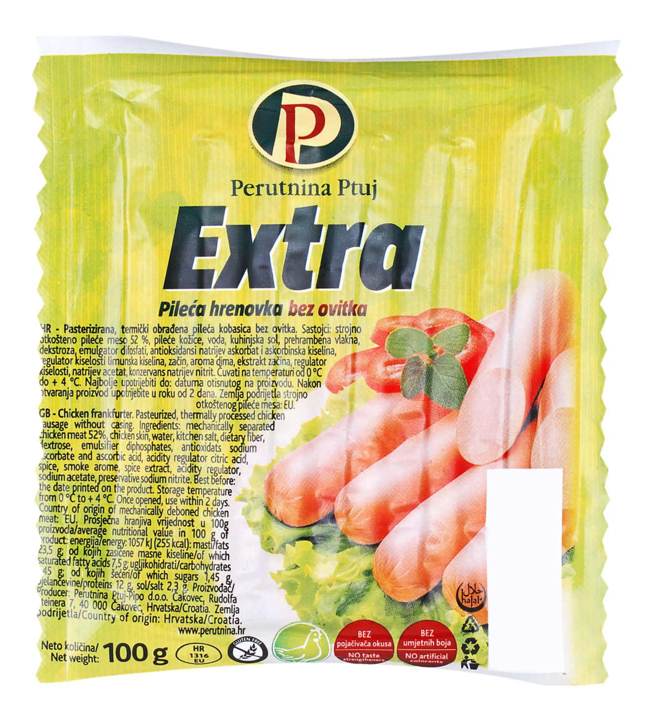 Perutnina Ptuj Extra hrenovke
MPC 2.5.2025=0,59€