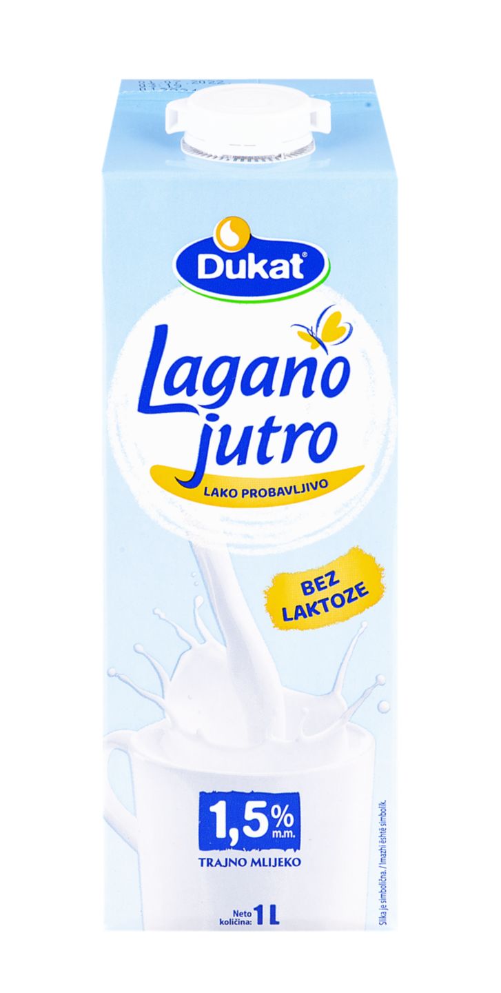Dukat Lagano jutro Trajno mlijeko bez lakt.
MPC 2.5.2025=1,99€
