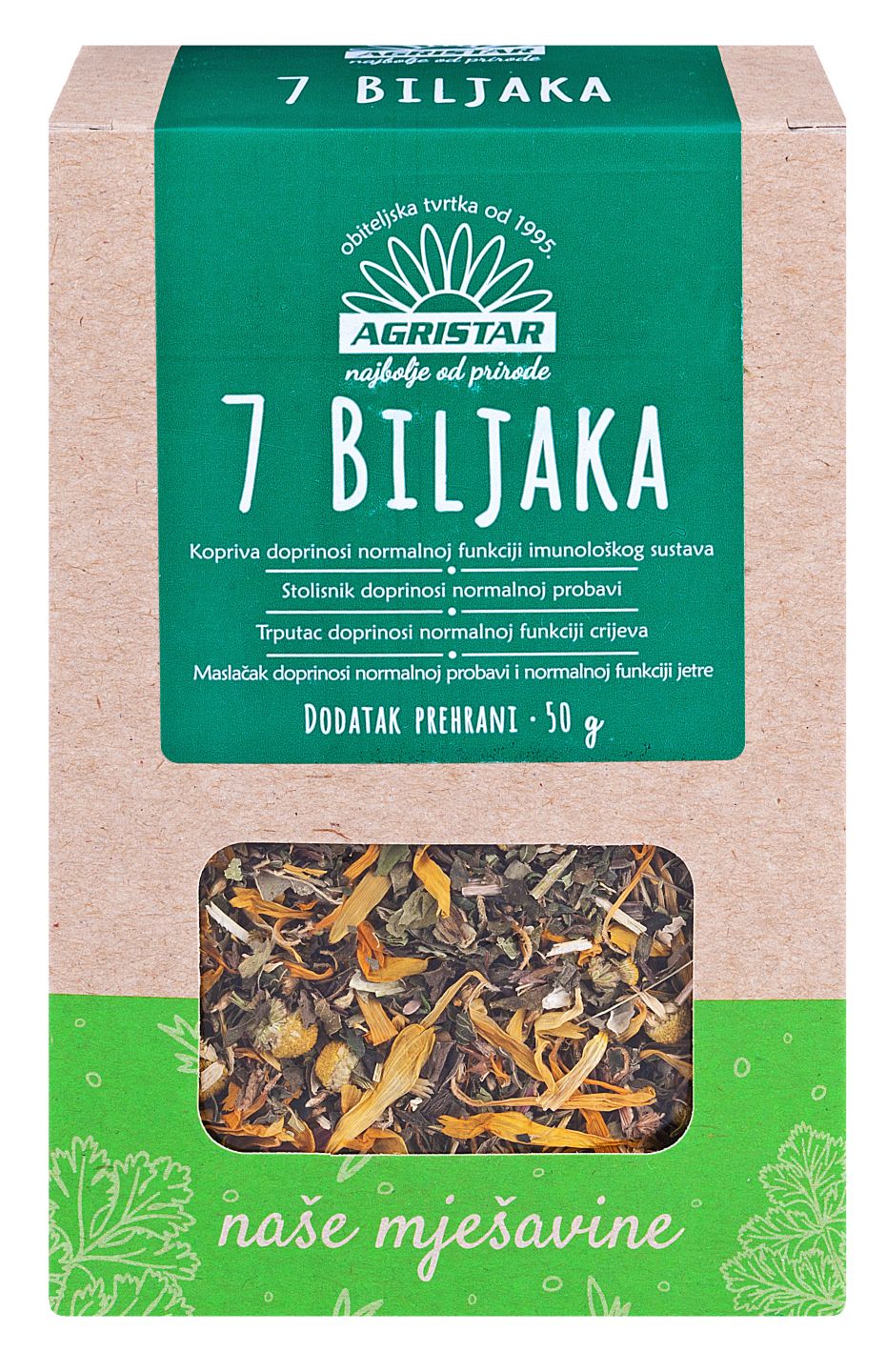 Agristar čaj sedam biljaka
MPC 2.5.2025=2,59€