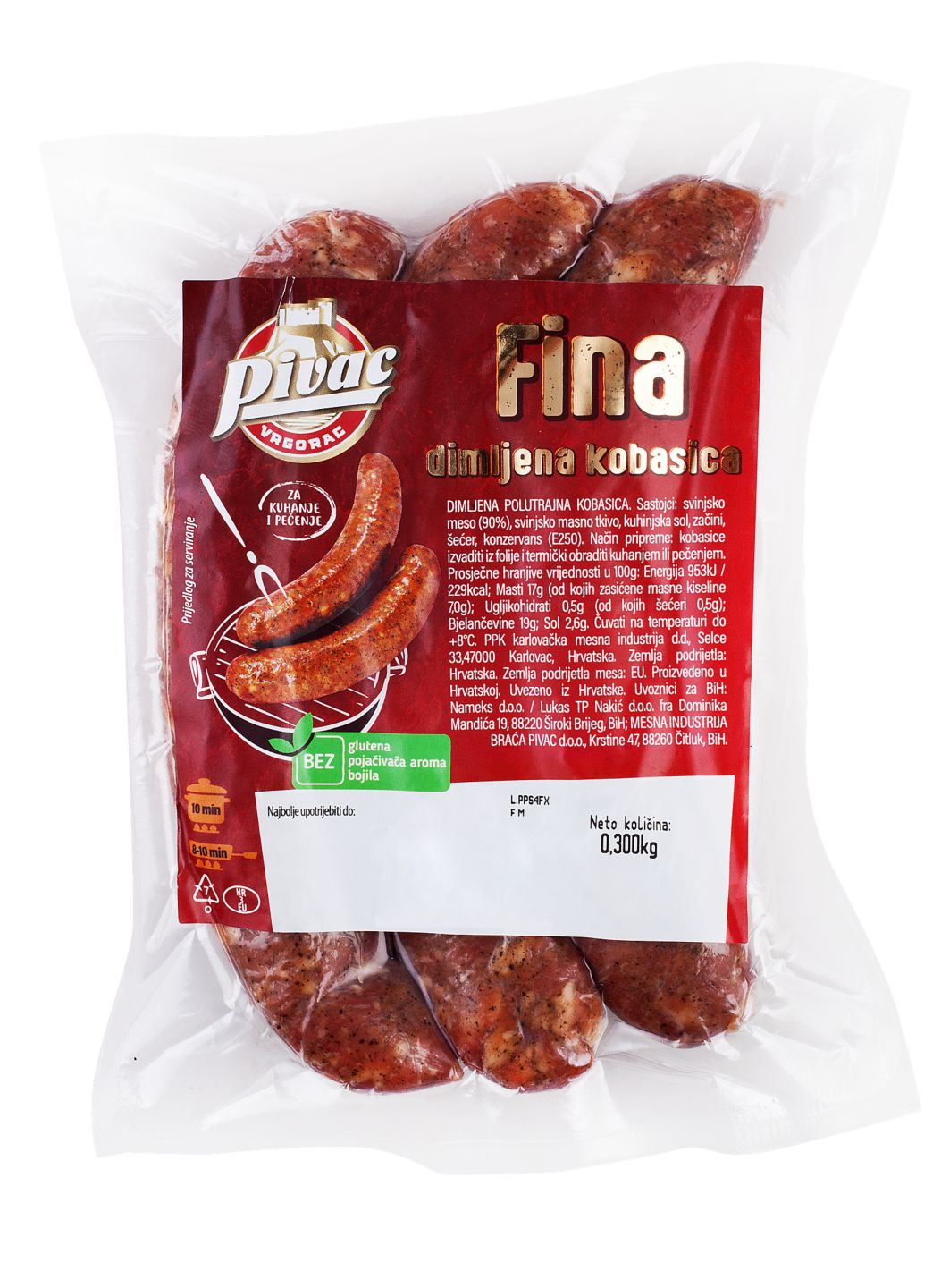 Pivac Kobasica
MPC 2.5.2025=3,09€