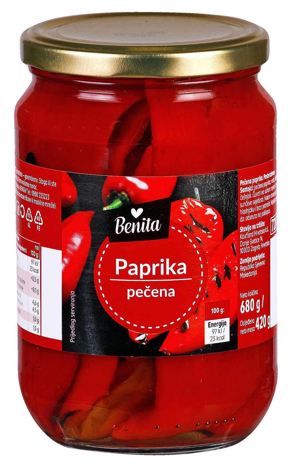 Fotografija ponude Benita Paprika pečena